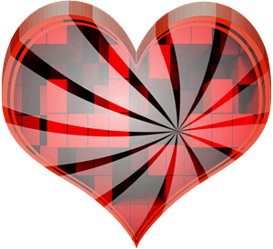 Stylized red heart