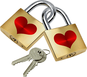 Locks with hearts