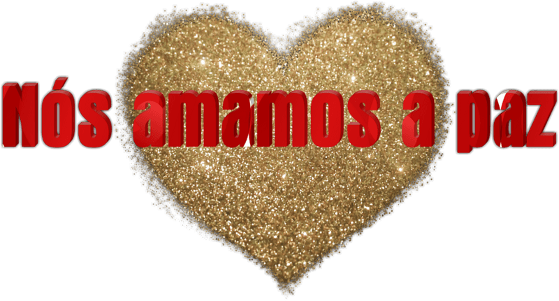 Nos amamos a paz stylized lettering