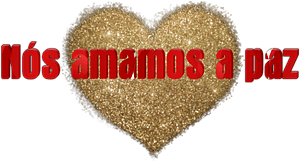 Nos amamos a paz stylized lettering