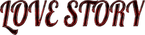Love story stylized lettering