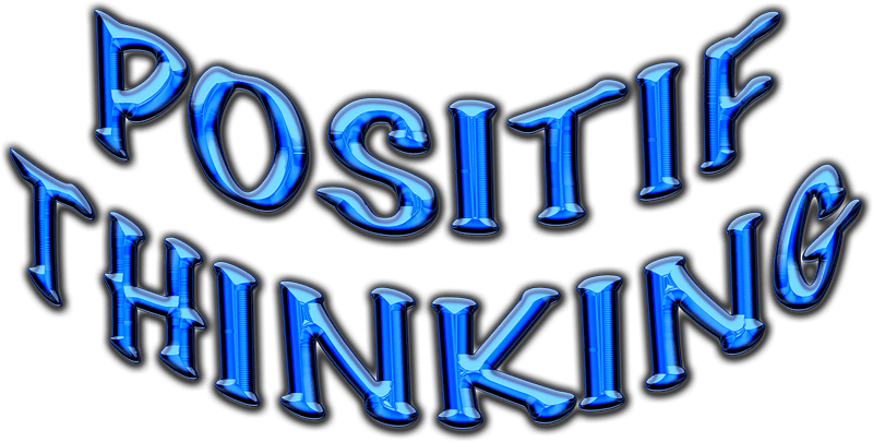 Positive thinking lettering