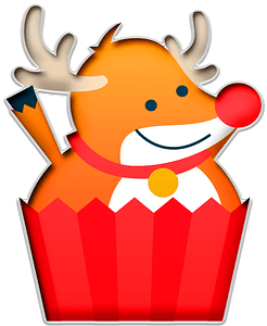 Reindeer in cupcake