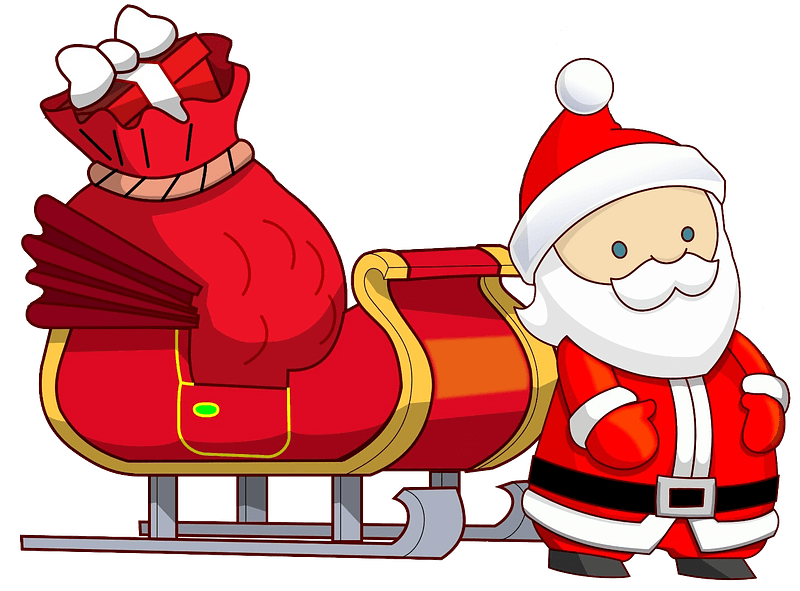 Santa and his sleigh