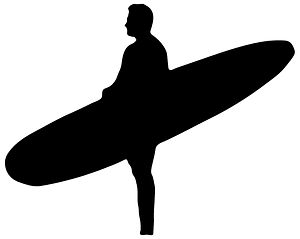 Man-Holding-Surfboard-Silhouette