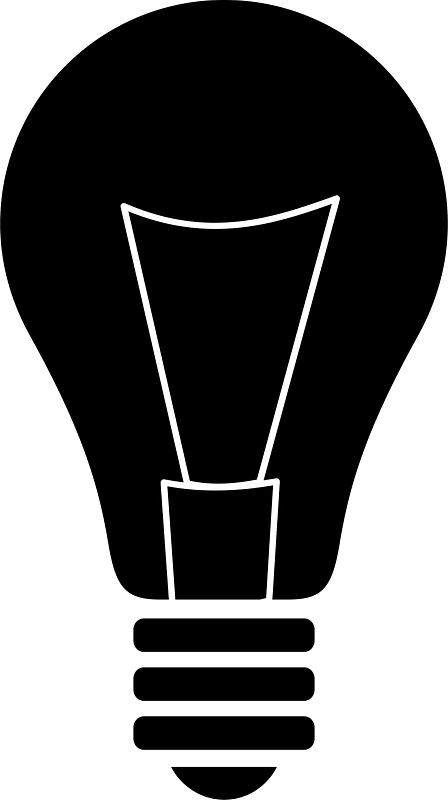 Idea lightbulb silhouette