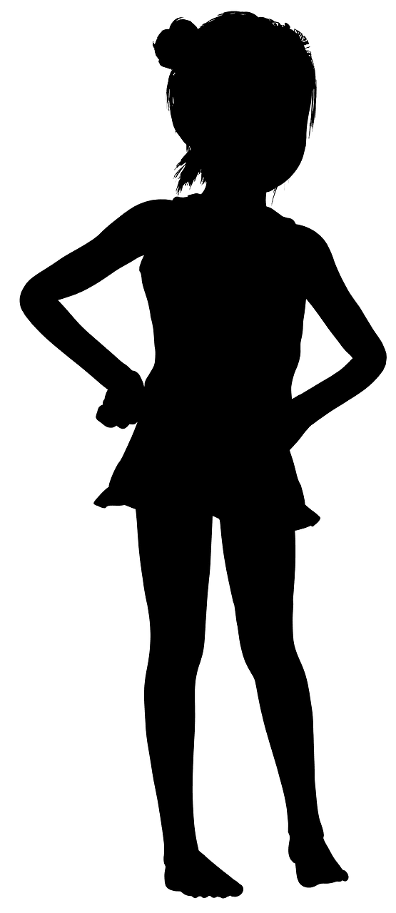 Girl silhouette black