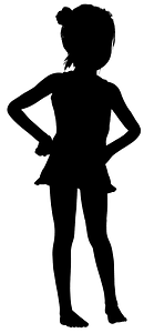 Girl silhouette black