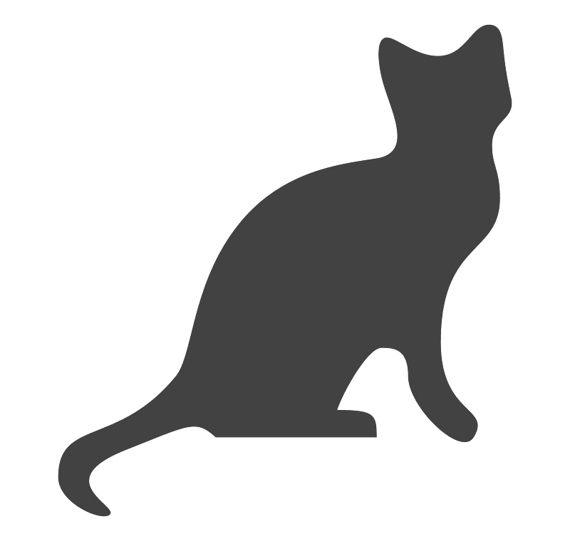 Cat silhouette darkgray