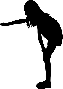 Girl signaling