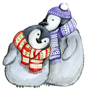 Christmas penguins