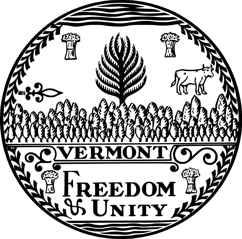 Seal of Vermont (B&W)