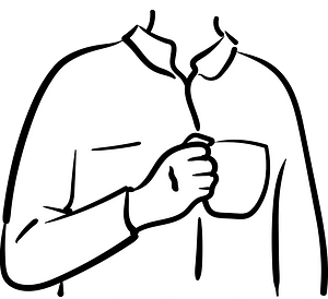White shirt and coffee