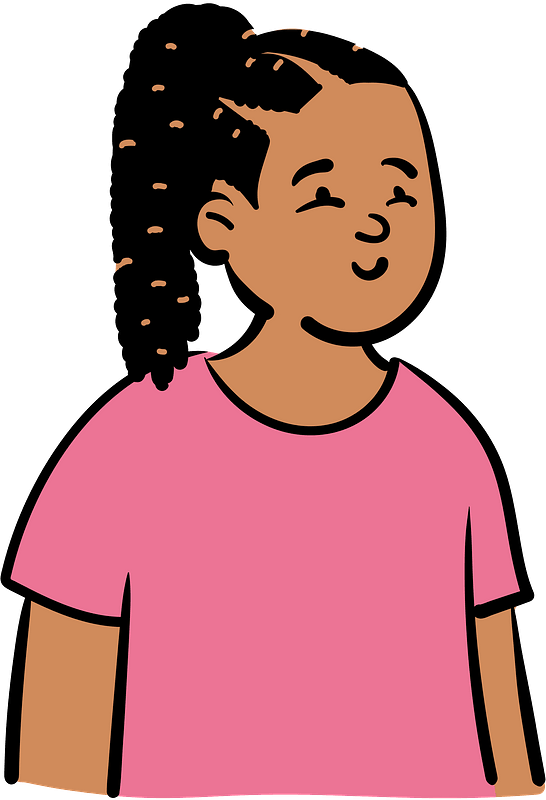 Girl in pink t-shirt