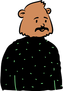 Man in black sweater