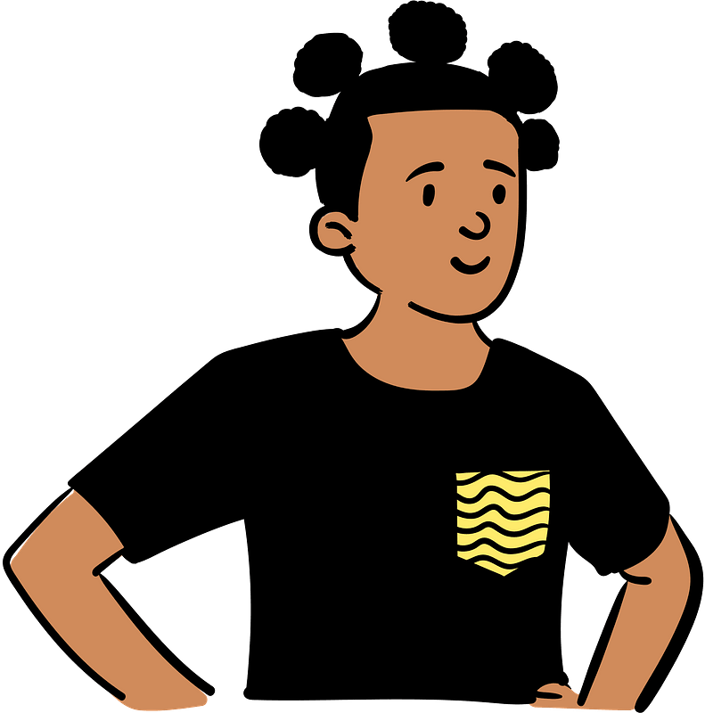 Man in black t-shirt