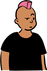 Man in black t-shirt