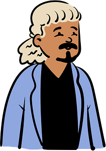 Man in blue jacket