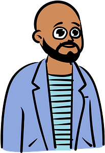 Man in blue jacket