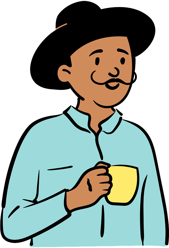 Man with a coffee cup