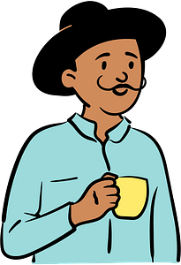 Man with a coffee cup