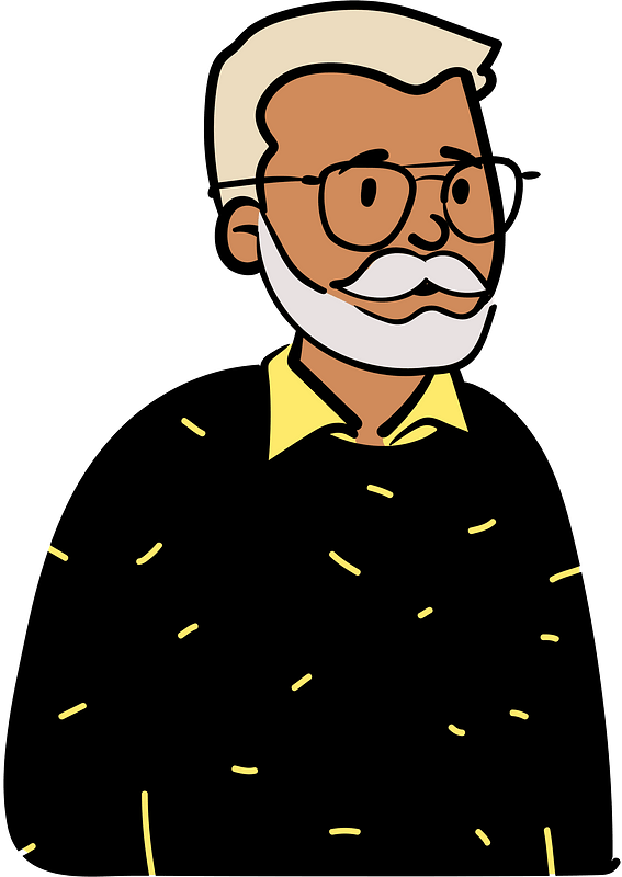 Old man in sweater