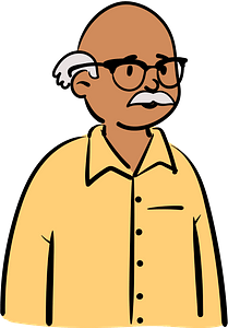 Old man in yellow shirt