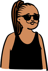 Person with sunglasses and tank top