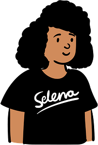 Woman in black t-shirt