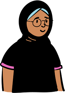 Woman in black t-shirt