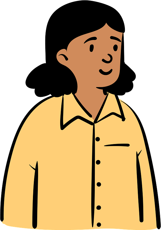 Woman in yellow shirt