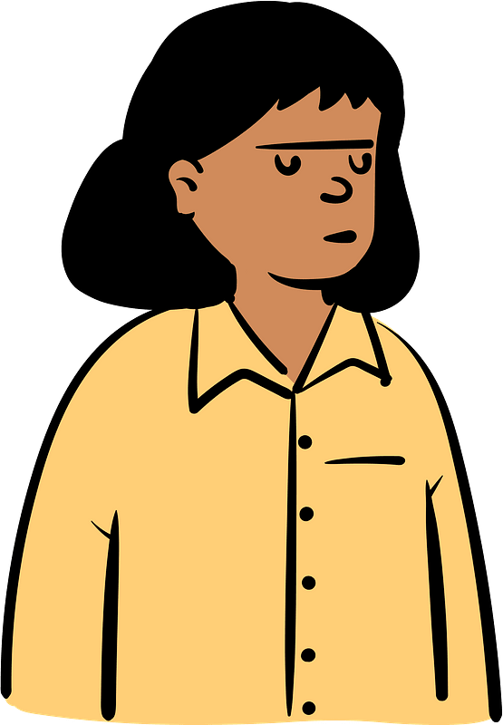 Woman in yellow shirt