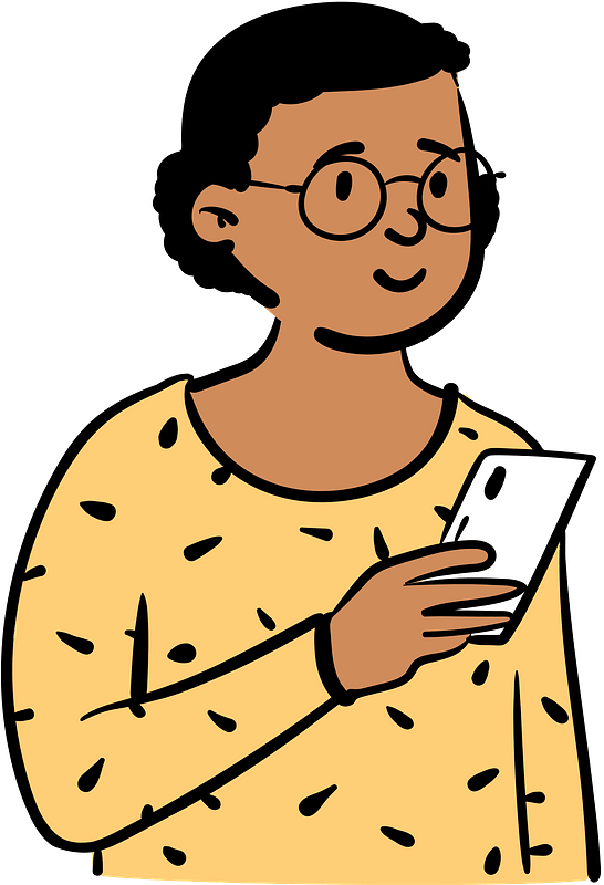 Woman with a smartphone