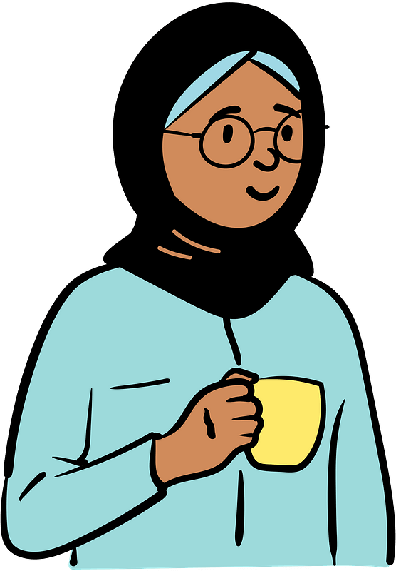 Woman with a coffee cup