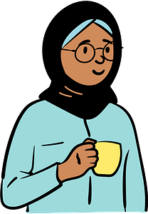 Woman with a coffee cup