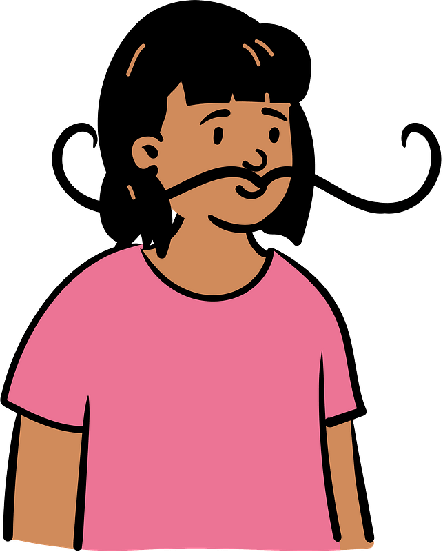 Woman with a mustache