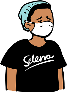 Boy in beanie wearing face mask