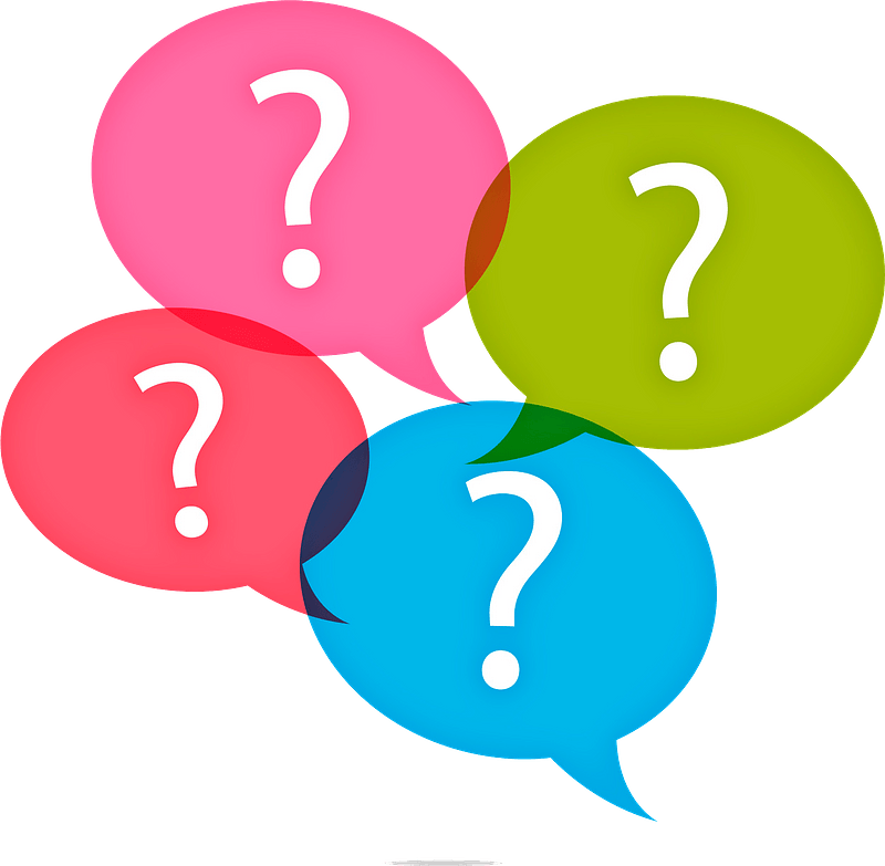 Speech bubbles with question mark