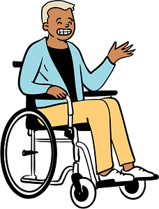 Man sitting in a wheelchair