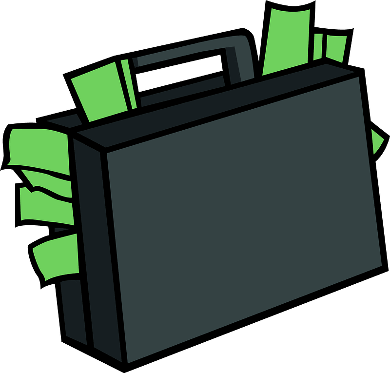 Briefcase full of money