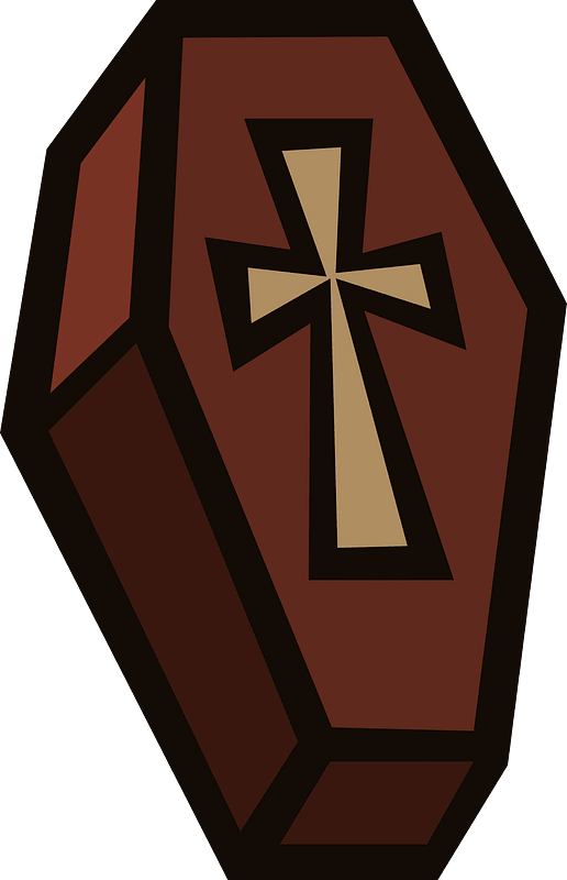 Coffin with cross