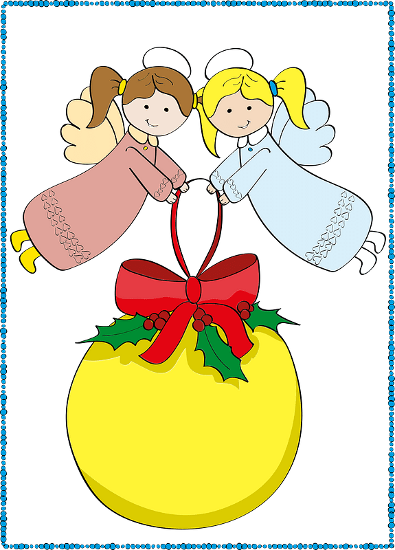 Angels Keeping Christmas Ornament