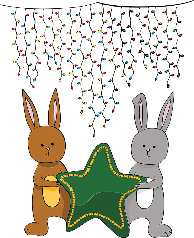 Bunnies Keeping Christmas Star
