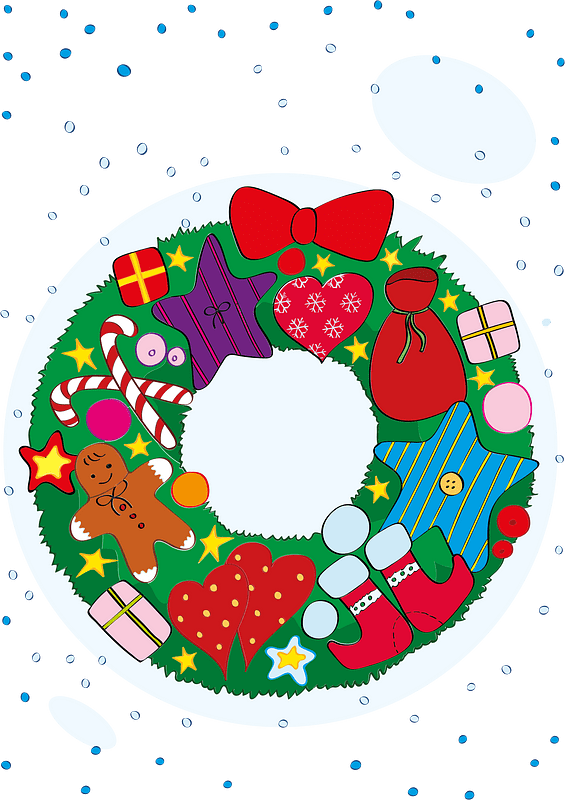 Christmas Wreath with Toys