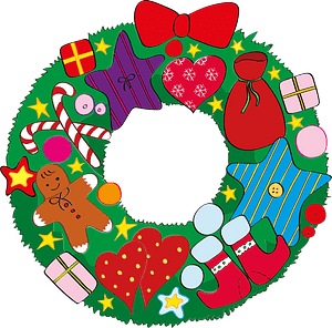 Christmas Wreath with Toys