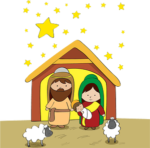 Mary and Joseph with Baby Jesus