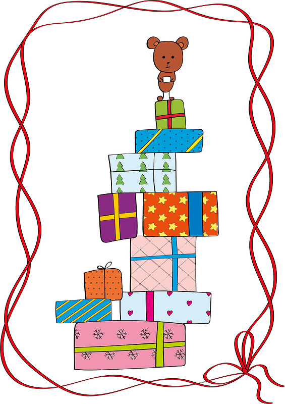 Mouse on Top of Christmas Presents