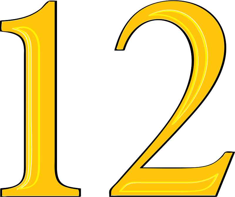 Number 12 - Free vector clipart images on creazilla.com