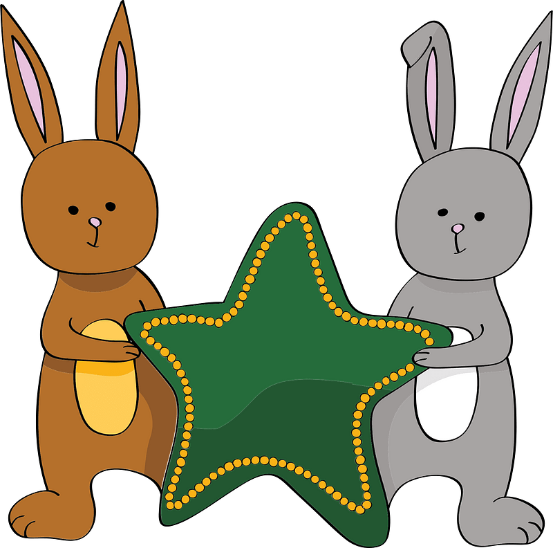 Rabbits and Christmas Star