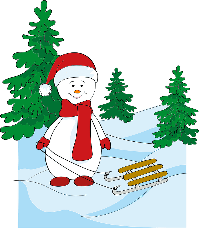 Snowman and Sled